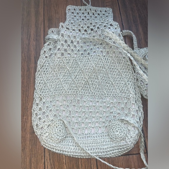 Woven backpack and pouch travel backpack boho beach bag vacation bag y2k bag - Picture 7 of 12